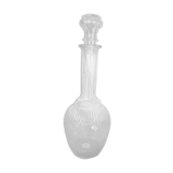 Carafe ancienne en verre avec bouchon