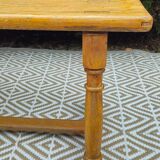 Antique walnut wood bench