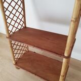 Vintage rattan shelf
