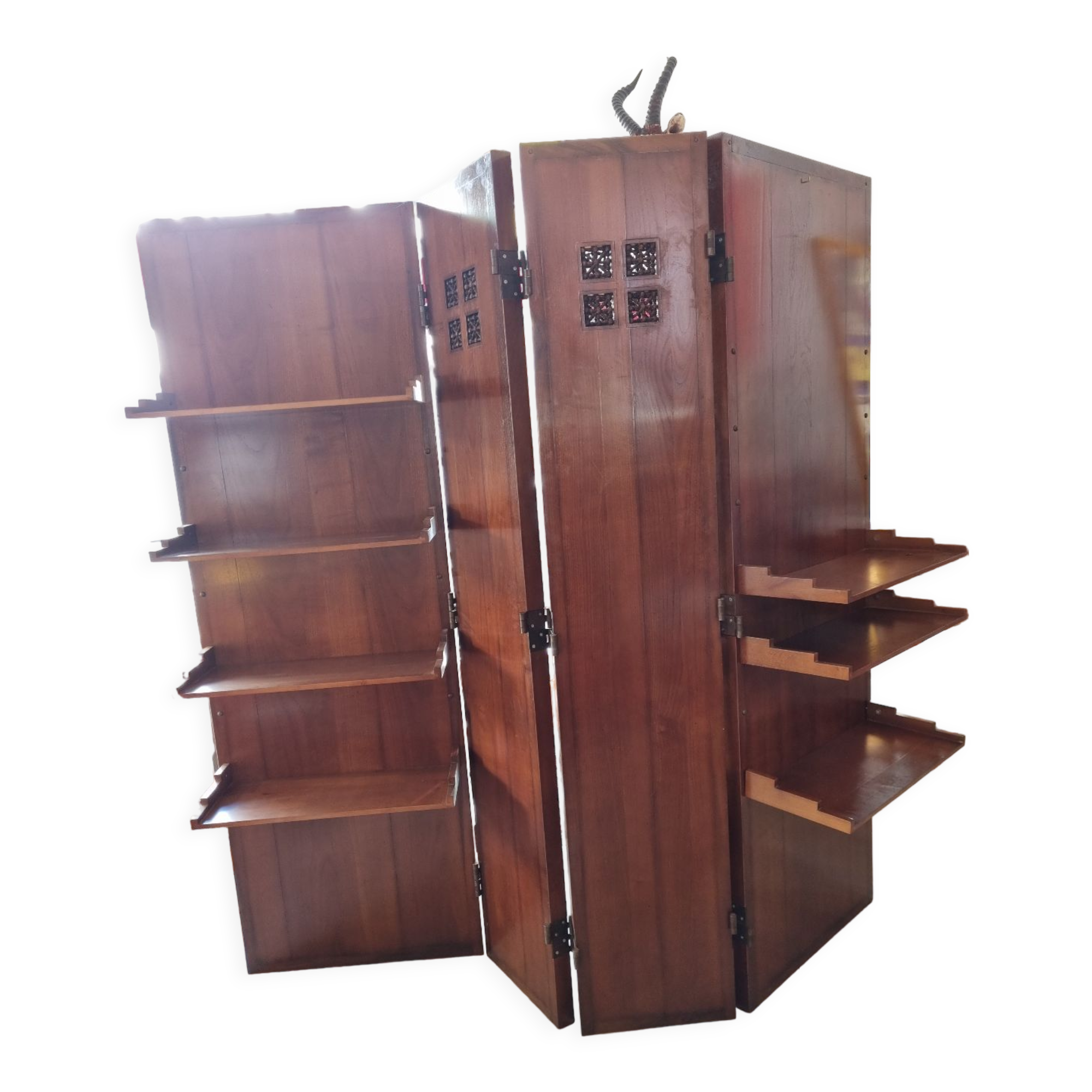 Solid cherry library screen