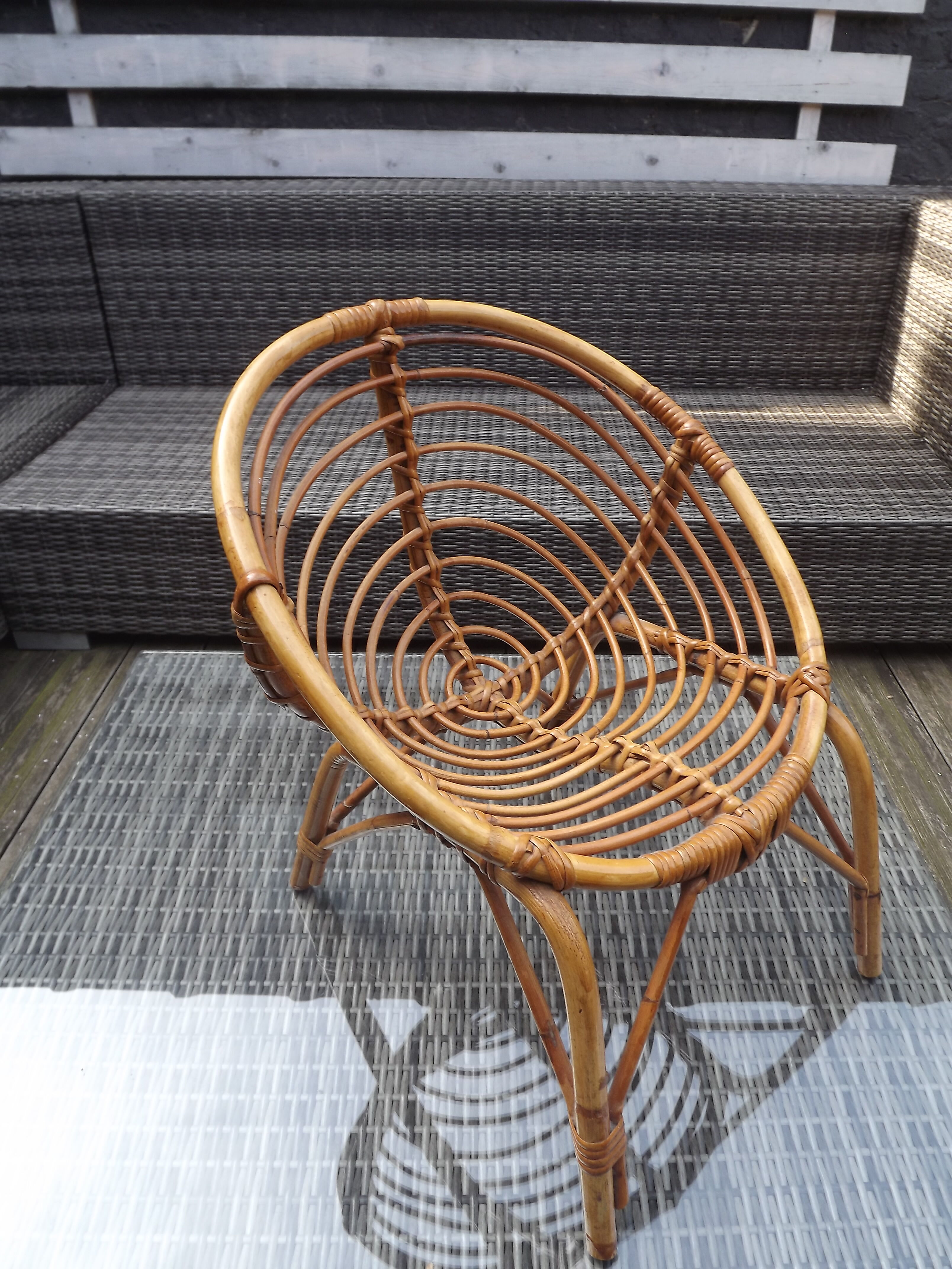 Rattan children chair 60s