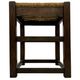 Vintage wooden stool straw seat 60s minimalist design
