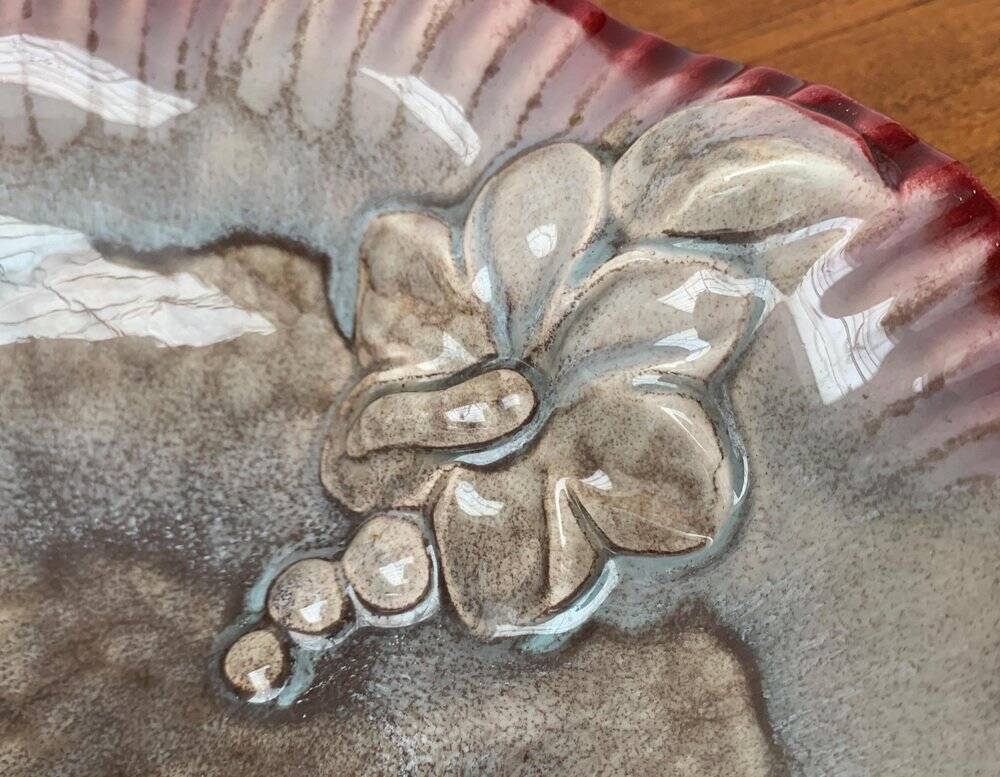 Large East German pottery bowl from the mid-century GDR by Strehla Keramik, 1960s.