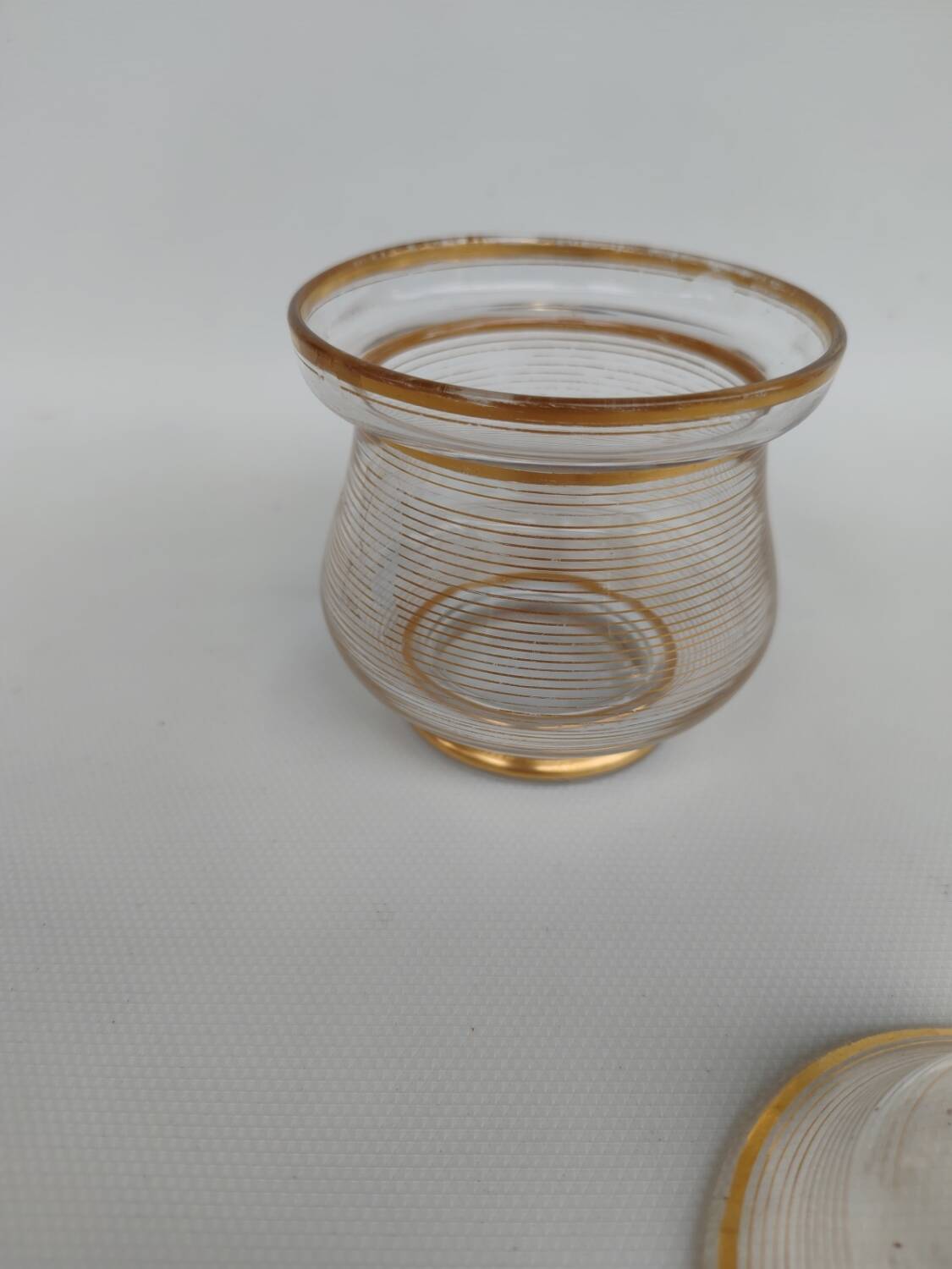 Crystal sugar bowl, early 20th century.