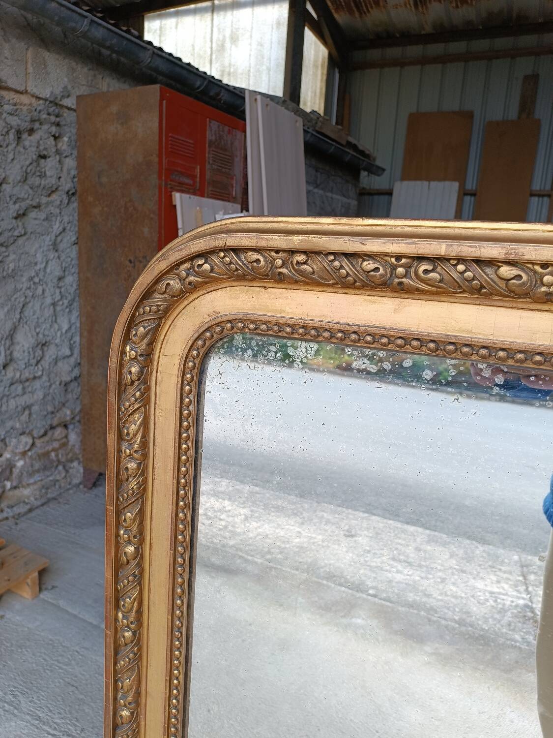 Antique Louis Philippe mirror 132/120 cm