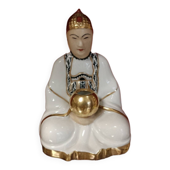 Veilleuse art déco porcelaine Limoges Charles serpault Bouddha brule parfum