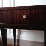 Bedside in lacquered mahogany 1950s, Baguès style