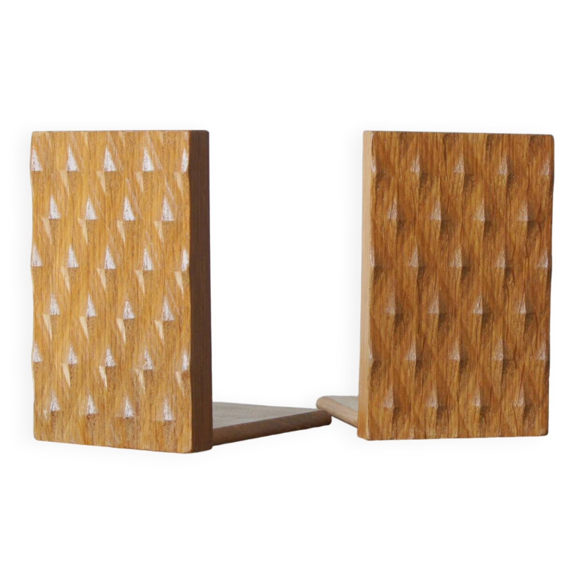 Mid-Century Wooden Bookends, 1960s, Set of 2