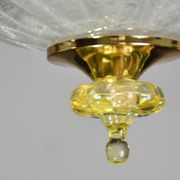Florence, large size Murano clear transparent vintage glass ceiling light