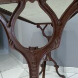 Marble bistro table Carrara 1910 Meallet Paris