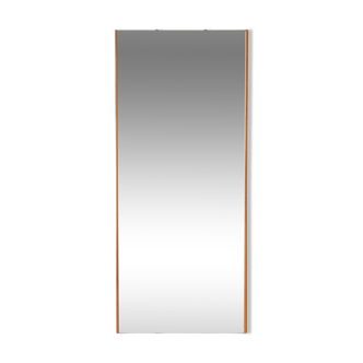 Vintage rectangular teak wall mirror