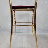Pair of chiavarine chairs, brass