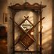 Porte-manteau mural vintage en bois pour couloir