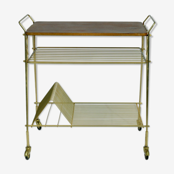 Golden aluminum serving table