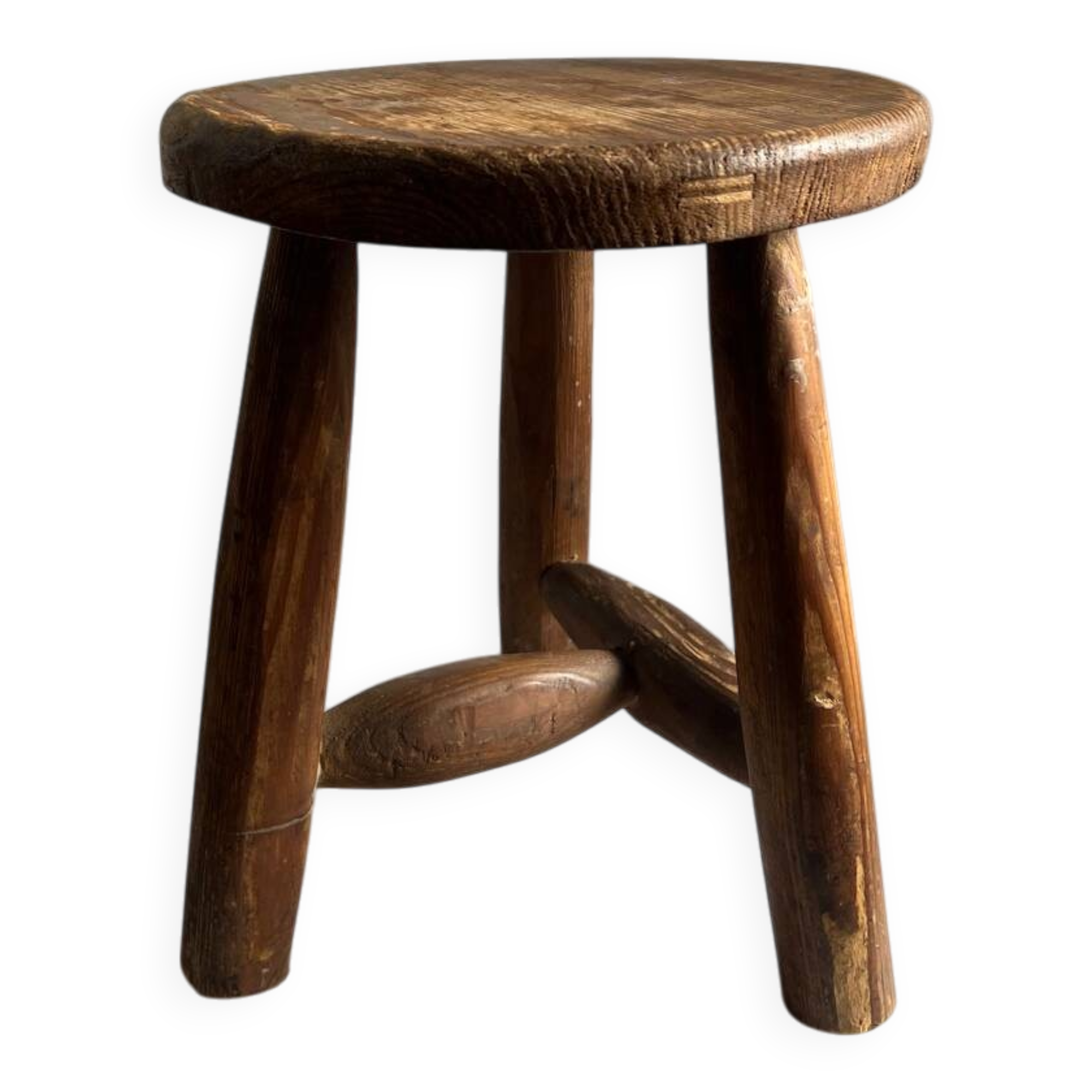 Solid wood stool