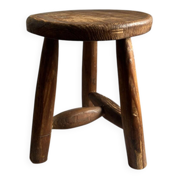 Solid wood stool