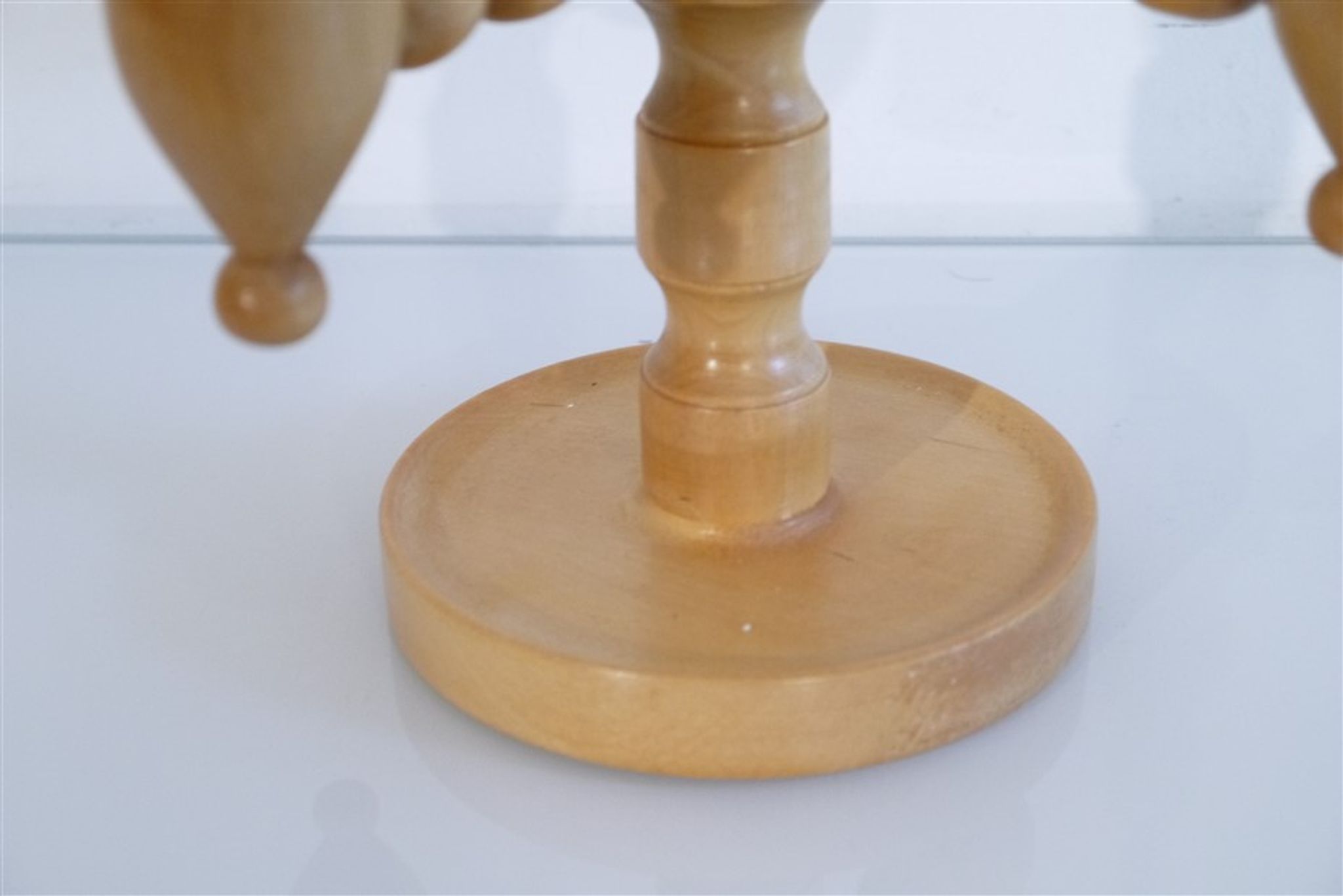 Chandelier vintage scandinave en bois
