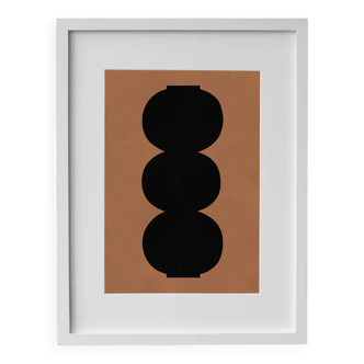 Framed abstract painting