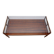 Rosewood coffee table with glass top, 1970s