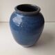 Cobalt blue glazed ceramic vase Signed Monogram NH? - H 21.5cm