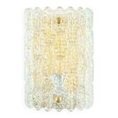 Applique en verre et laiton scandinave par Carl Fagerlund pour Orrefors, années 1960.