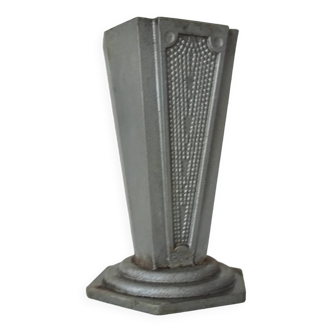 Old art deco vase in cast aluminum