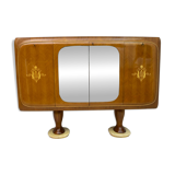 Vittorio Dassi Mid-Century Modern Italian Mahogany Cabinet Bar, 1950s