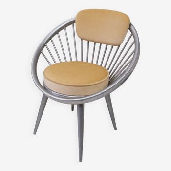 Fauteuil Circle beige, Yngve Ekström, années 1960