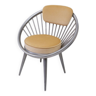 Fauteuil Circle beige, Yngve Ekström, années 1960