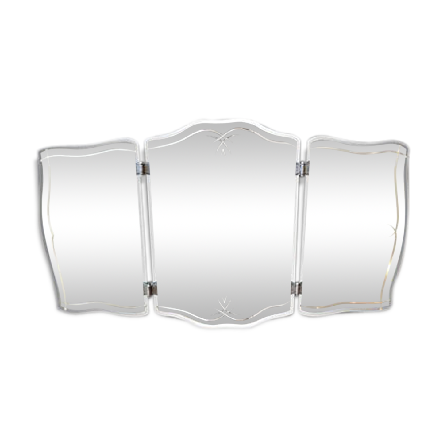 Art deco mirror triptych Barber to suspend 75x44cm