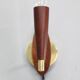 Mid-century Danish teak and brass wall lights, pair, 1960s