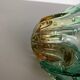 Seguso Bullicante bubble Murano glass shell bowl, 1970s