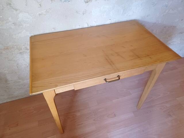 Vintage 1980s solid wood kitchen table or desk