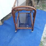 Vintage bamboo rolling trolley