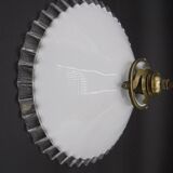 White opaline wall light