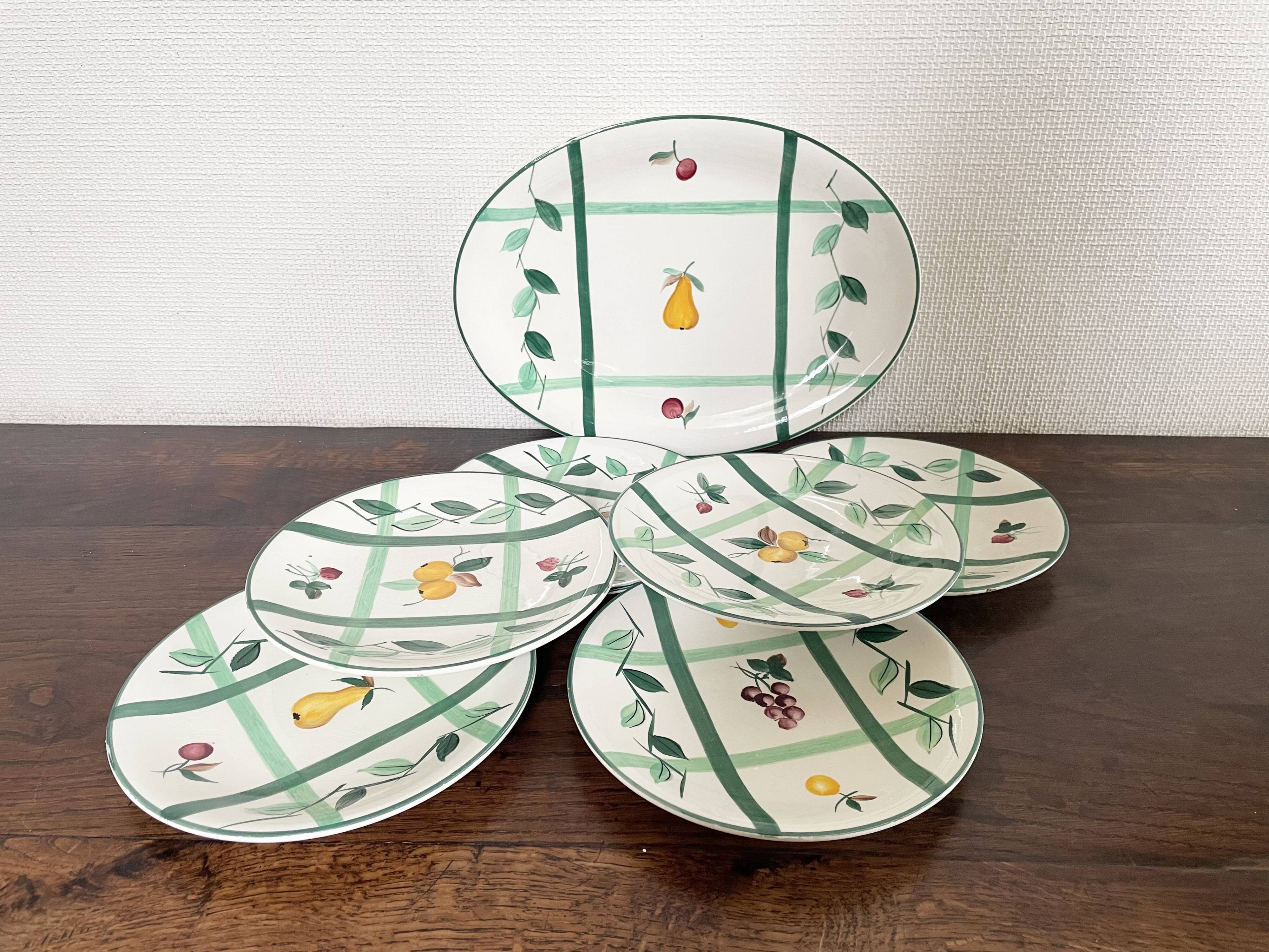 Longchamp dessert plates and oval dish