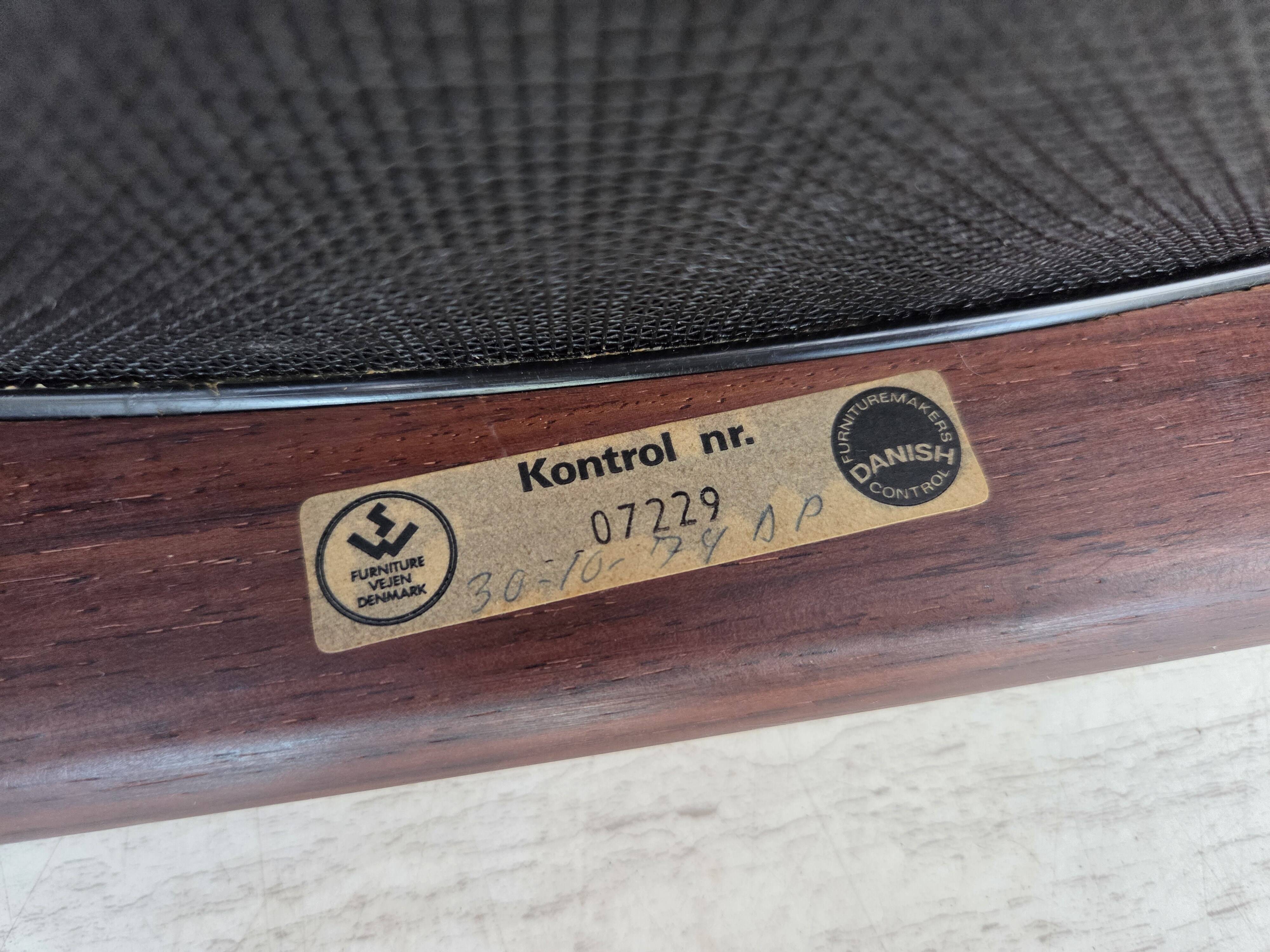 Années 1970, design danois par Kristian Vedel, fauteuil modèle "Modus".