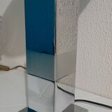 Large vintage chrome steel lamp 1990