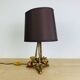 Art Deco lamp in gilded wrought iron with roses