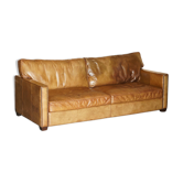Three-seater leather sofa Viscount William Halo Timothy Oulton