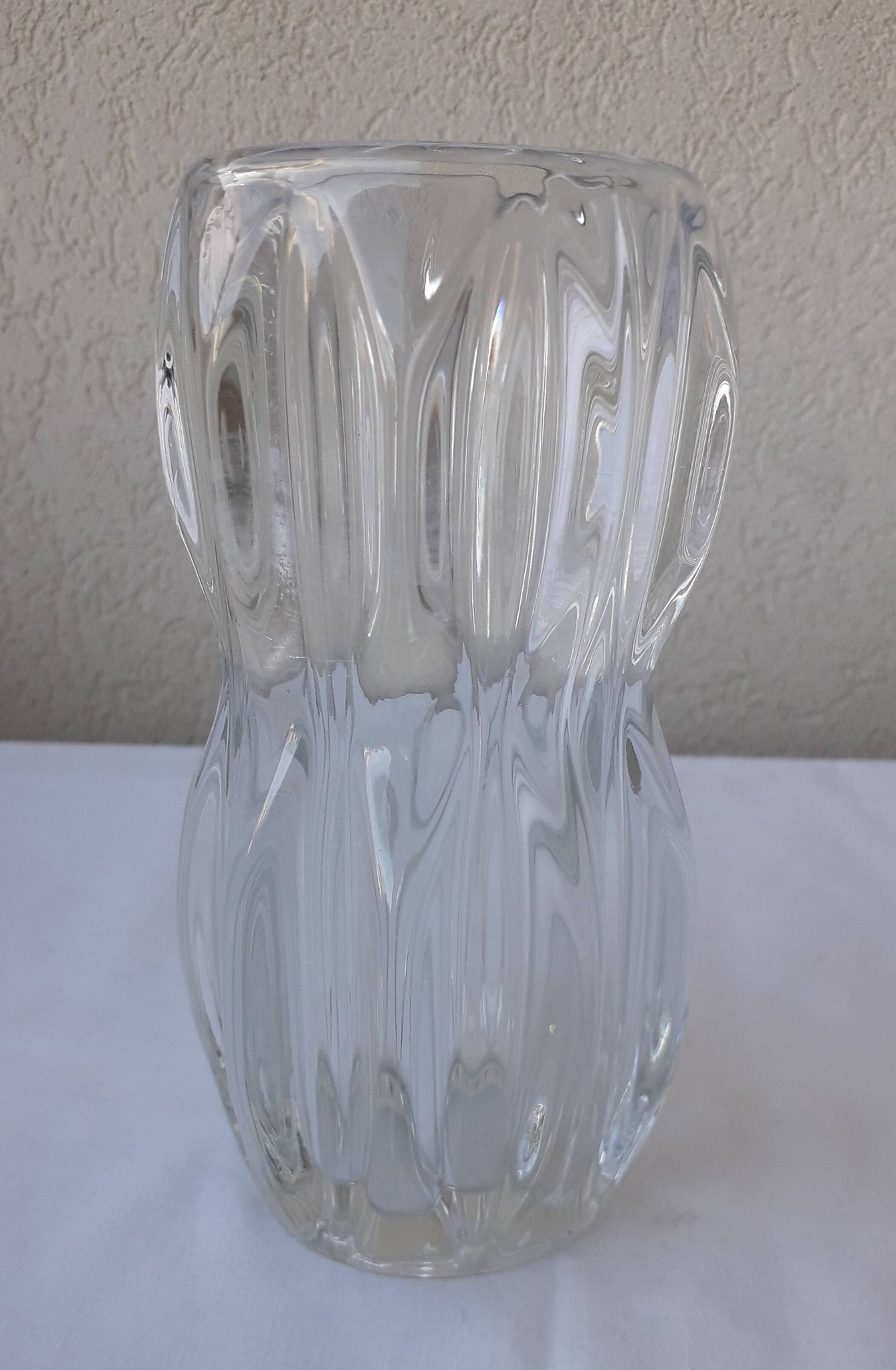 Pressed glass vase