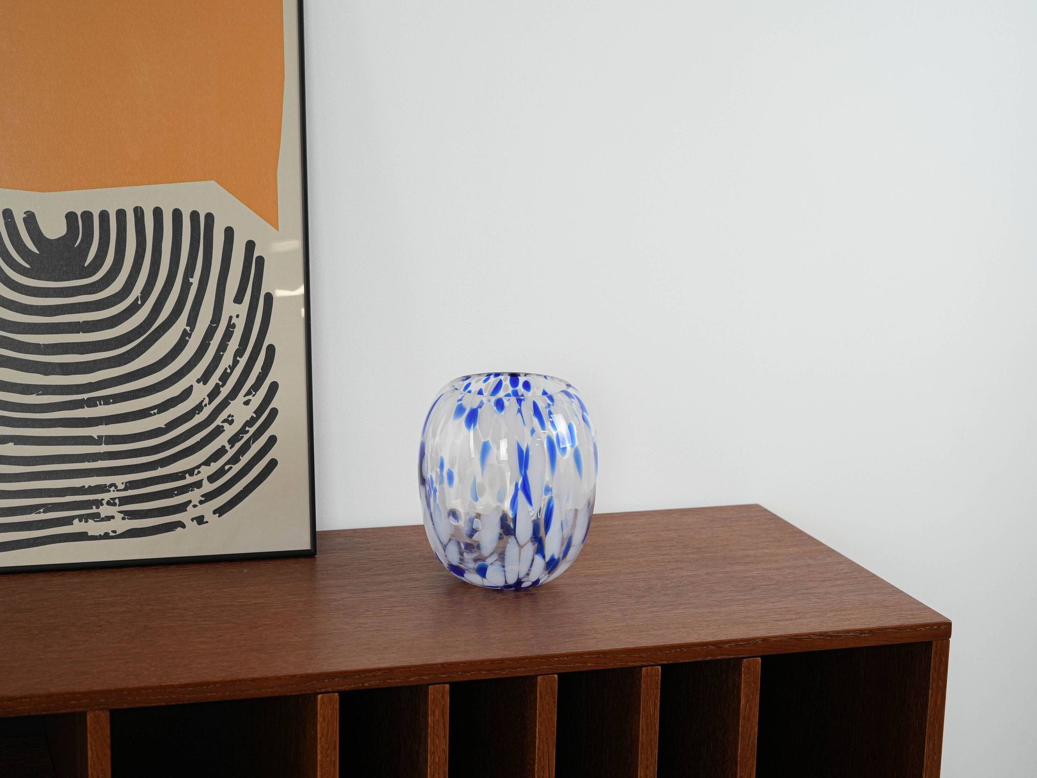 Glass vase, Danish design, 1960s, made in Denmark