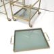 Desserts nesting tables gilded metal and smoked glass