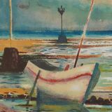 Paul Collomb: Marine air, original signed lithograph.