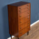 Retro teak 1960s tall G plan tolawood chest of drawers