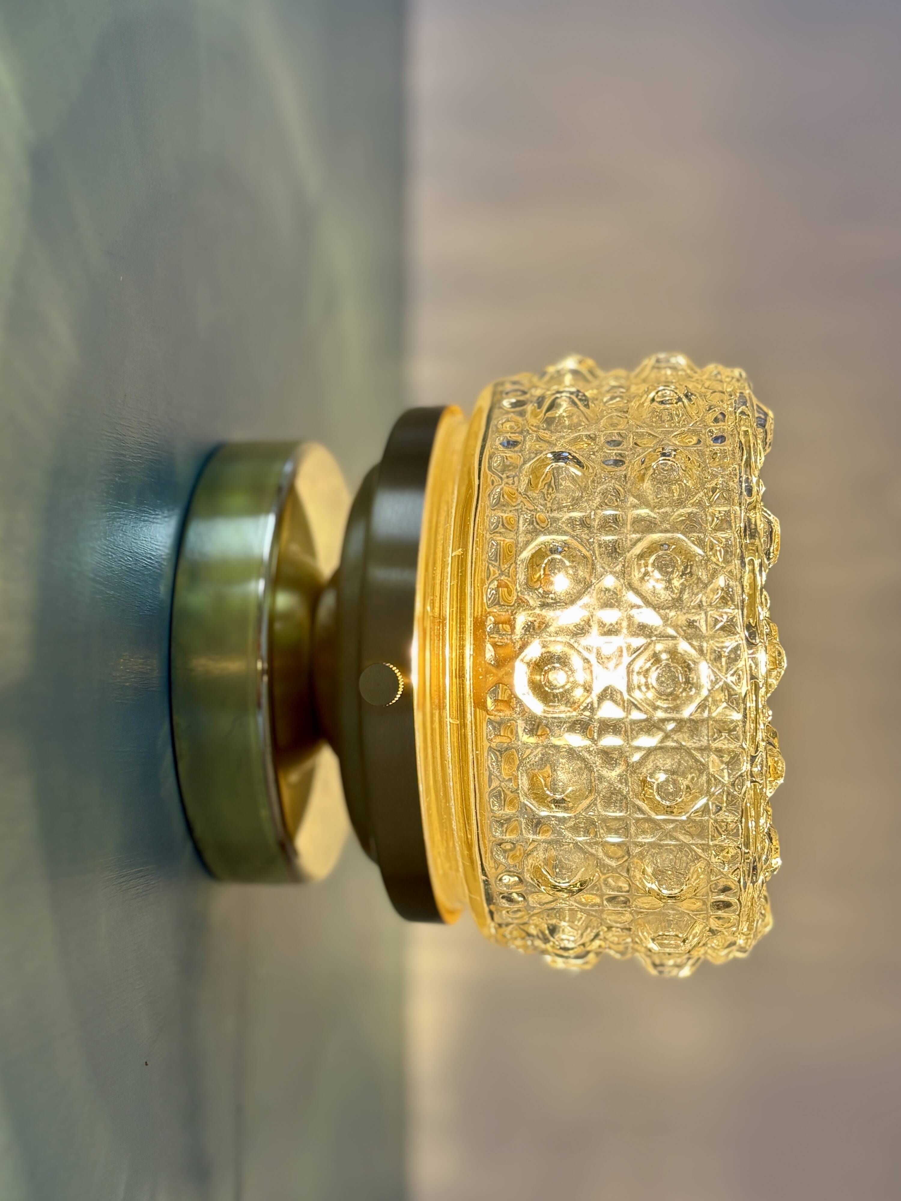Vintage glass moulded globe wall/ceiling light.