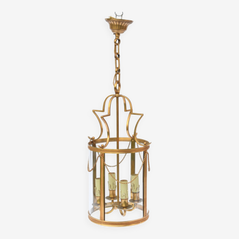 Four-light gilded brass lantern