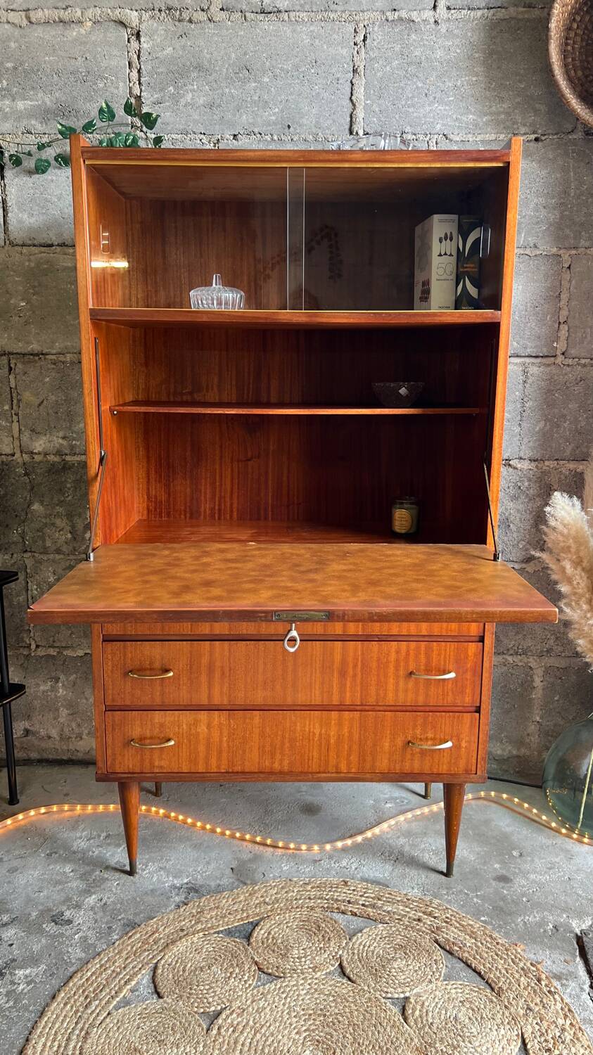 Vintage display cabinet secretary
