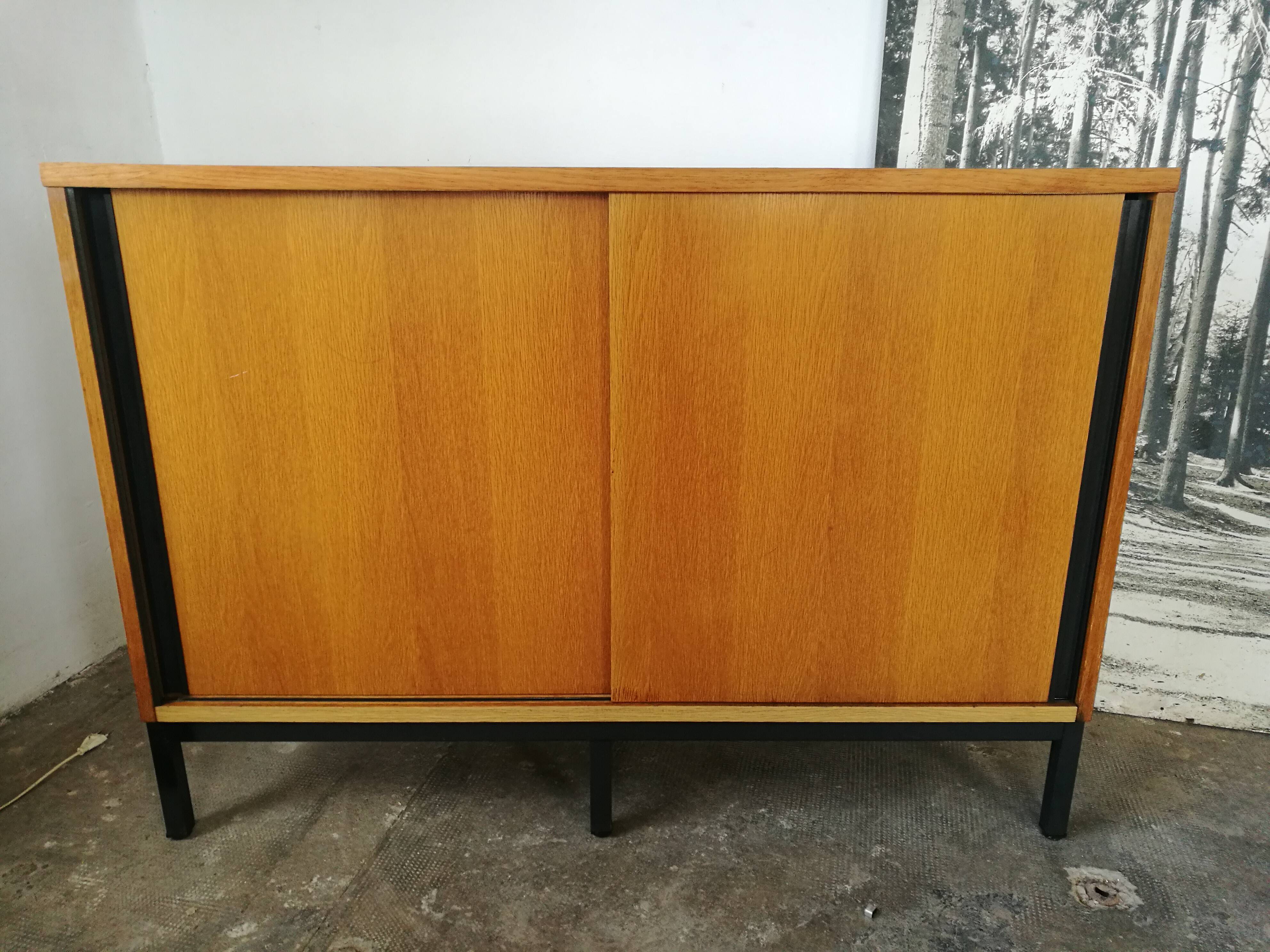 Vintage top sideboard from the 80s, sliding doors