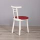 Set of 4 vintage 1980s chairs in wood and red vinyl, italian design